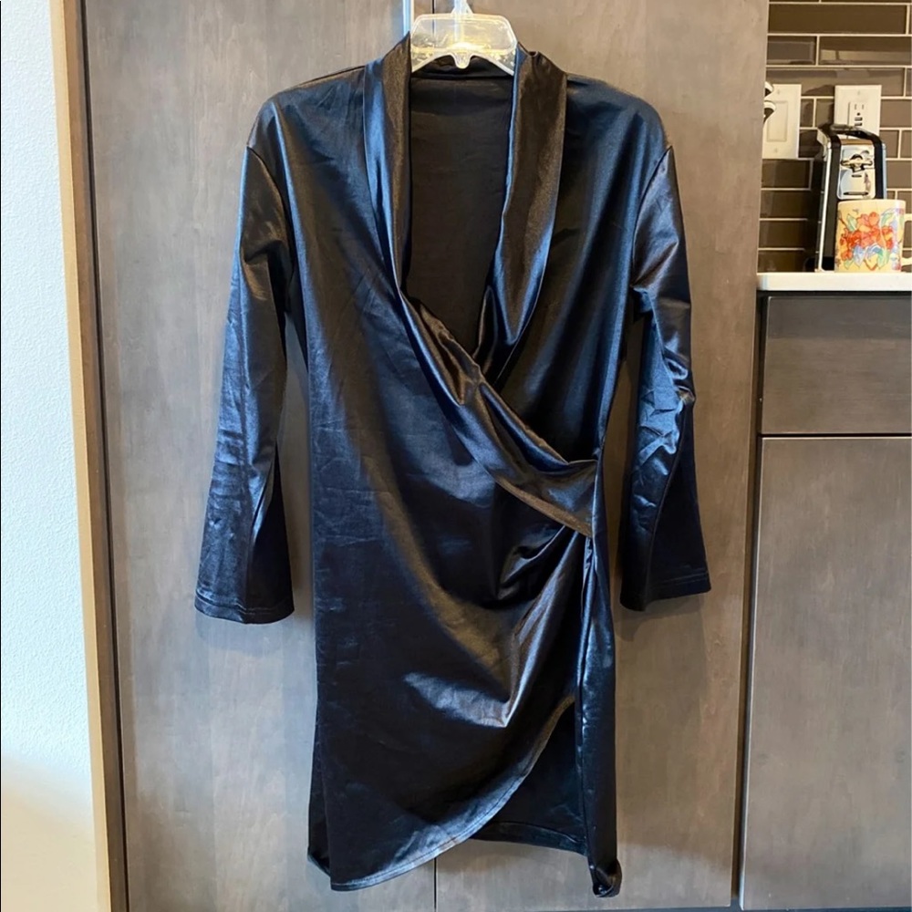Satin Black Dress